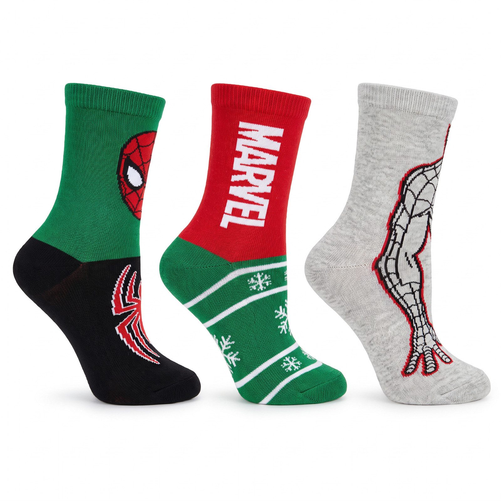 MARVEL Langsocken Marvel Spiderman X-Mas Sneaker Kinder Socken 3er Pack Gr. 23 bis 34