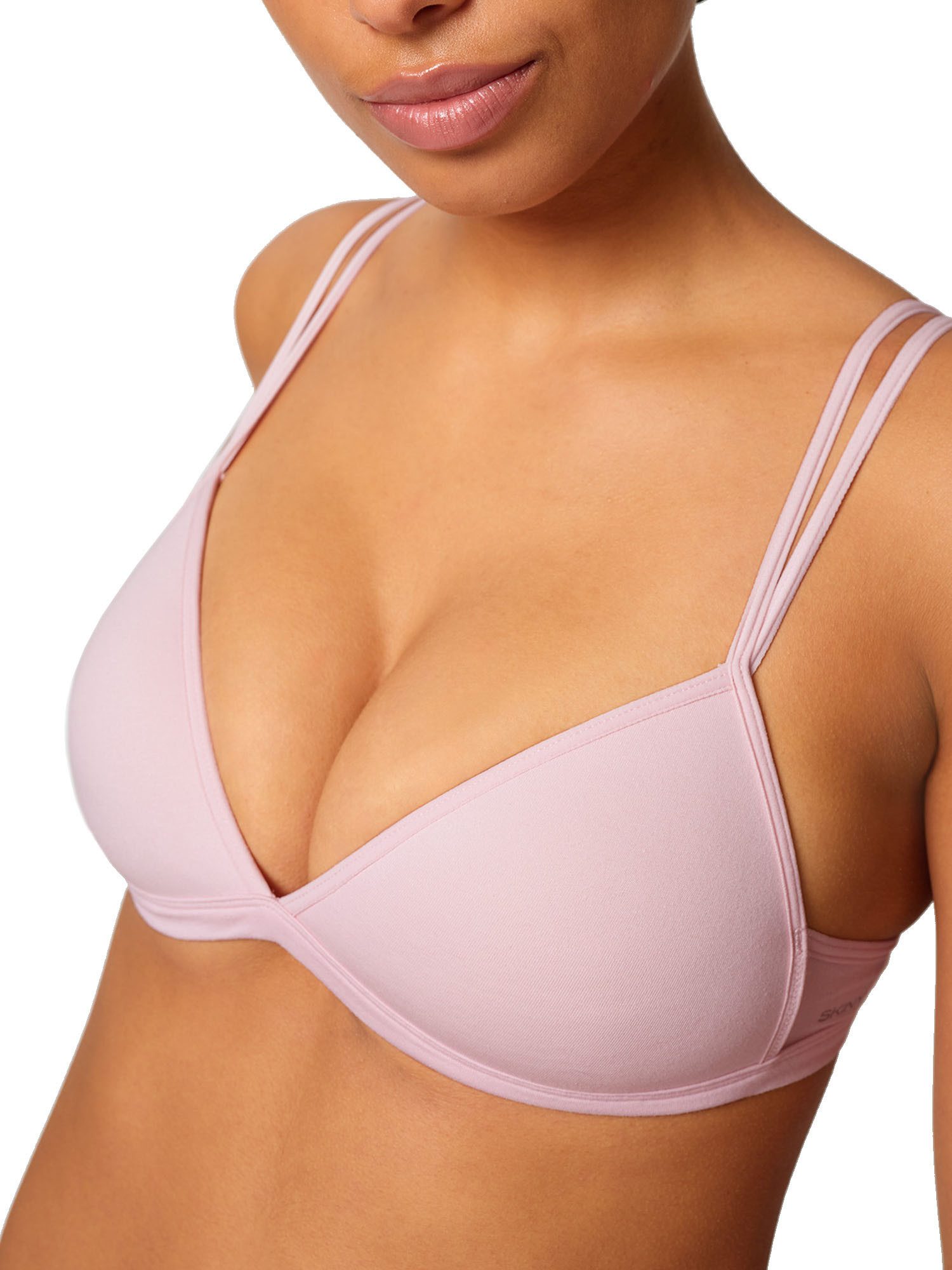 Skiny Schalen-BH Triangel BH mit Schale SKINY ADVANTAGE Cotton Stre (Stück, 1-tlg) vorne Doppelträger aus Falzband