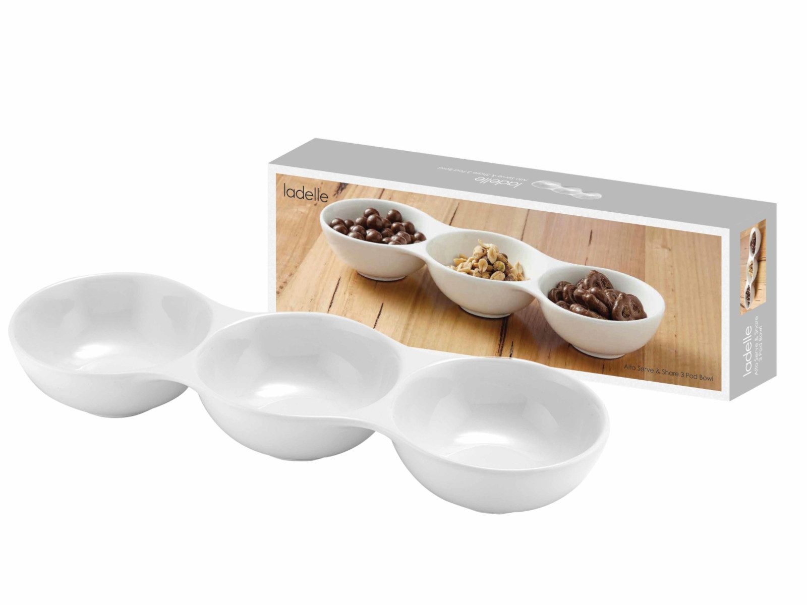 Ladelle Schale Alto Serve & Share Schale weiß 3tlg, Porzellan, (Schüsseln & Schalen)