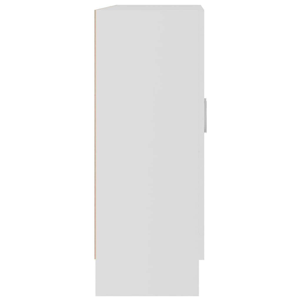cm 82,5x30,5x80 Holzwerkstoff Weiß Vitrinenschrank Bücherregal furnicato