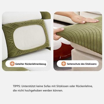 Sofahusse Sofahusse Sofa Sitzbezüge Schonbezug, Elastic Stretch Sofasitzbezug, Fivejoy, mit elastischer Unterseite