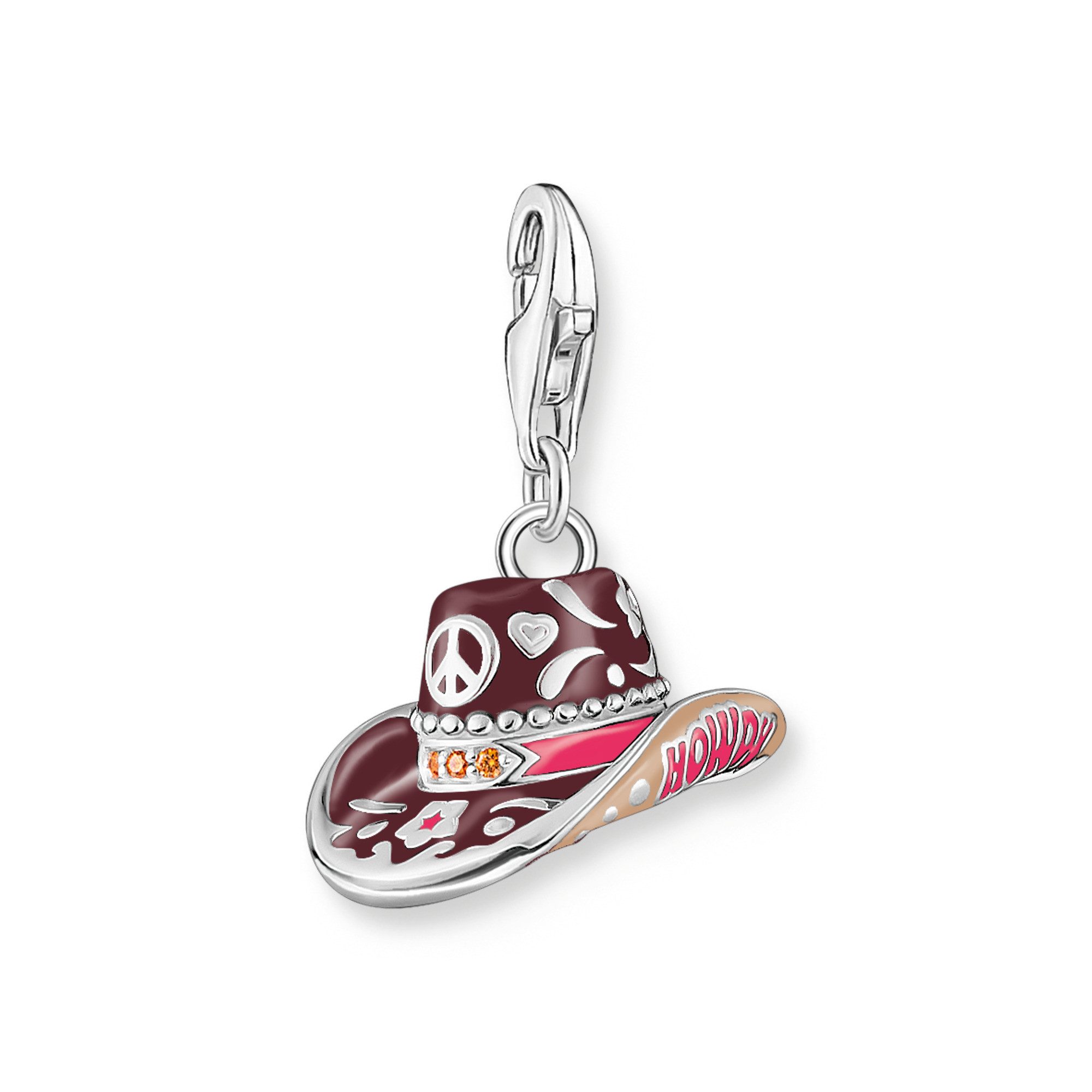 THOMAS SABO Charm-Einhänger Cowboy-Hut-Motiv, mit Zirkonia (synth) günstig online kaufen