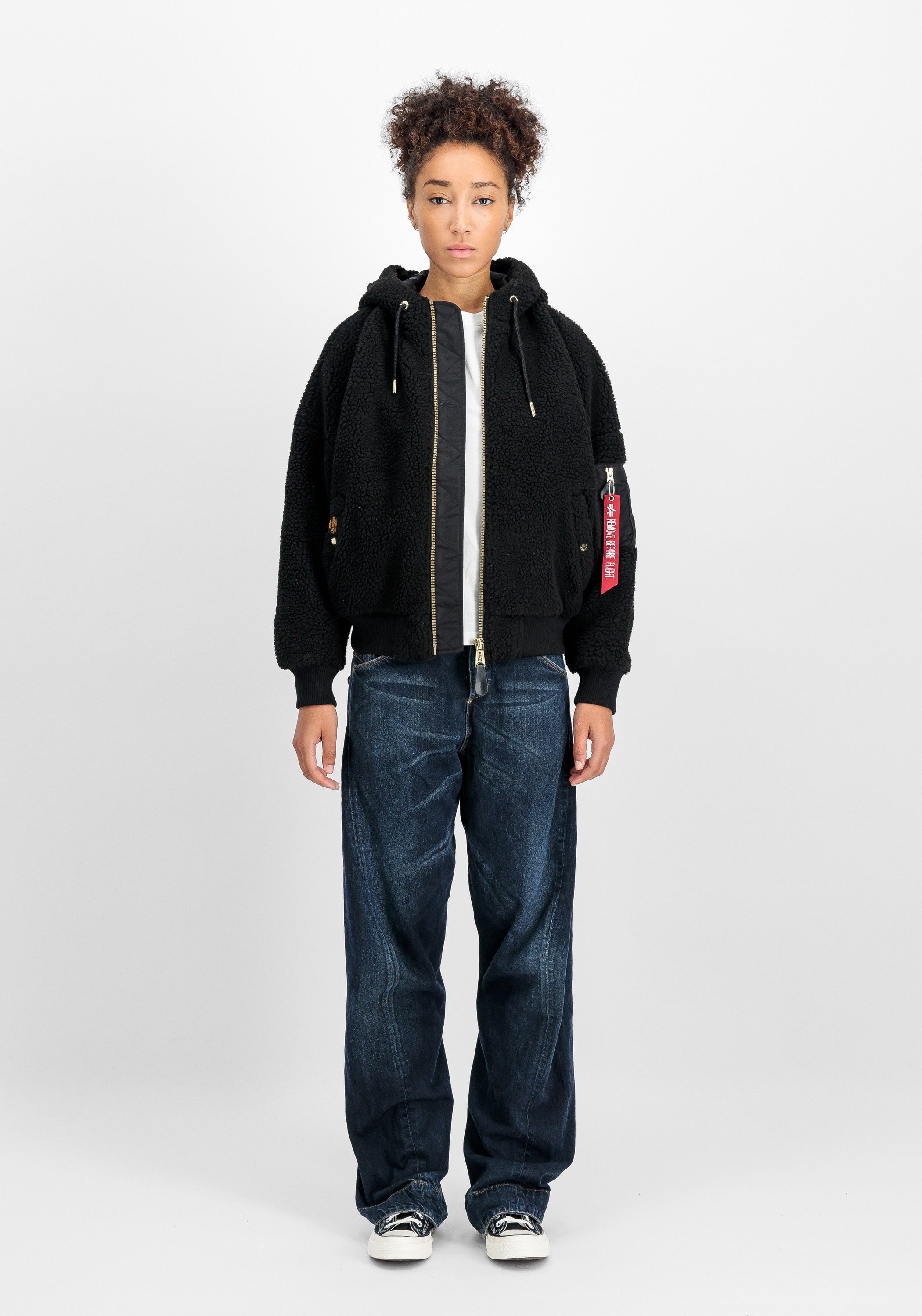 Alpha Industries Bomberjacke MA-1 OS Hooded Teddy W günstig online kaufen