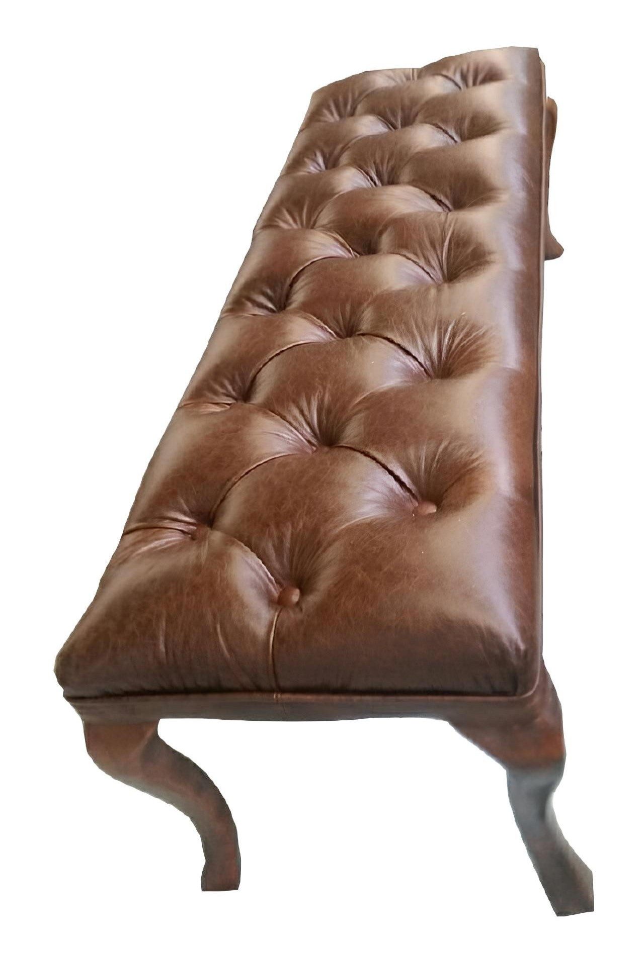 JVmoebel Hocker Chesterfield Fußhocker aus hochwertigem Vollleder (HOCKER VINTAGE VOLLLEDER CHESTERFIELD "SS45), Made in Europa