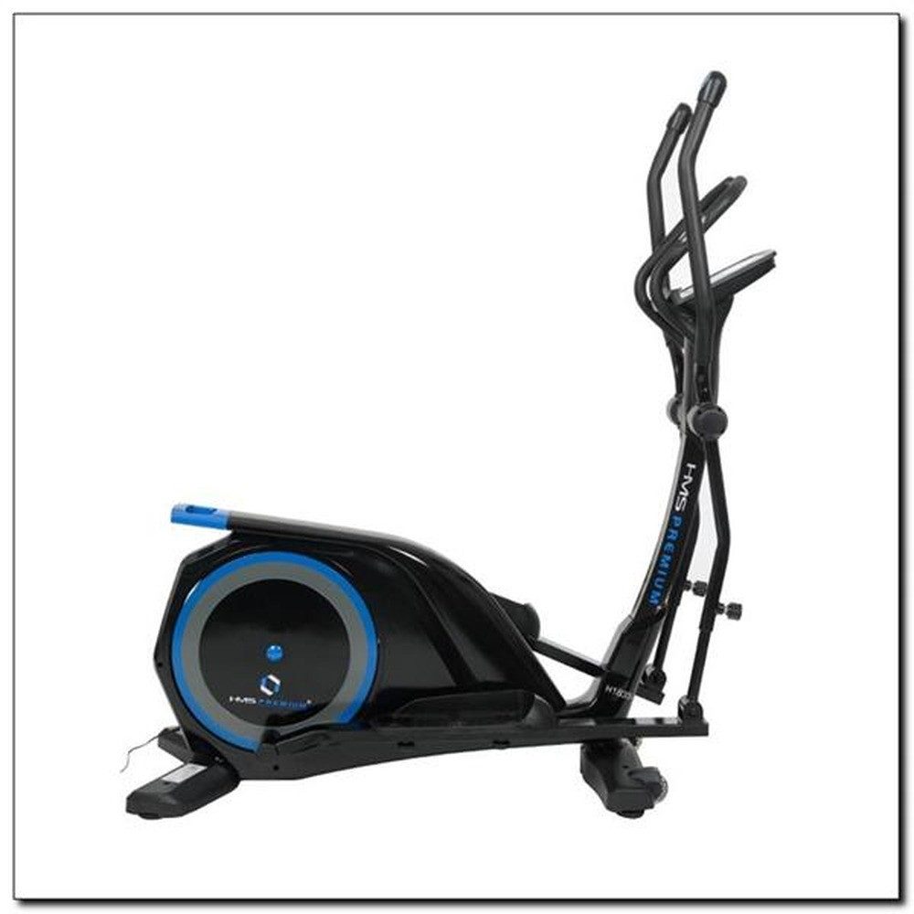 HMS Crosstrainer Heimtrainer Fitnessgerät Crosstrainer (Spar-Set, 19 Trainingsprogramme), Rutschfeste Pedale, verstellbare Handläufe und Sattel