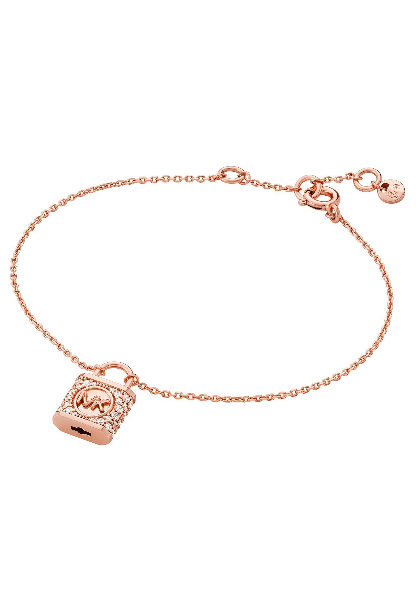 Zirkonia MICHAEL PREMIUM, roségoldfarben-kristallweiß mit KORS SCHLOSS, Armband MKC1631AN,