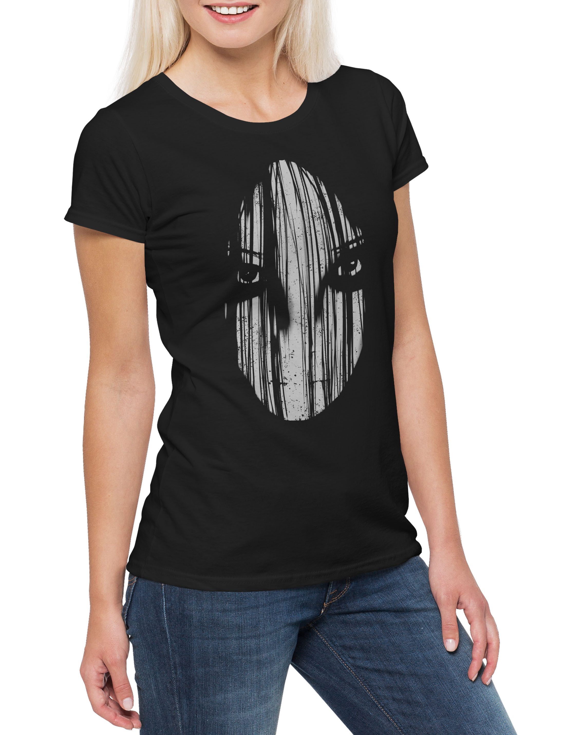 Print-Shirt Ghost II Damen T-Shirt The Japan Girl Horror Movie Ring Monster
