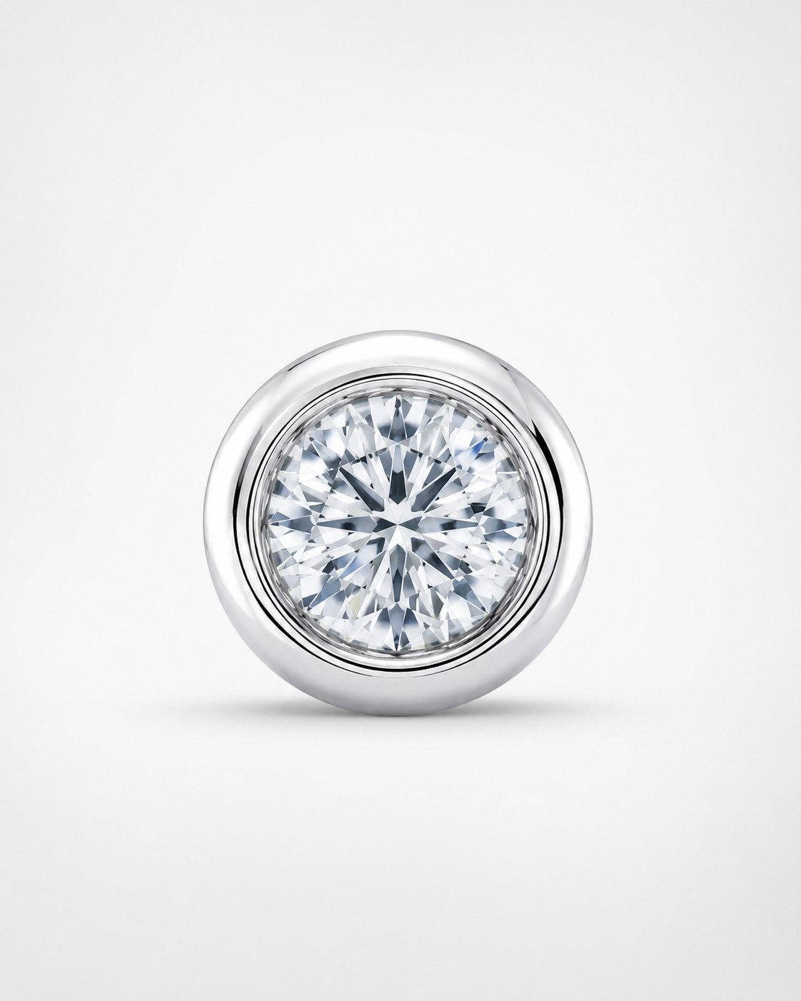 EinStein Diamant Single-Ohrstecker 0,07 Carat Herren Diamant Solitär EinStein Ohrringe 14 Karat Weißgold, Diamant