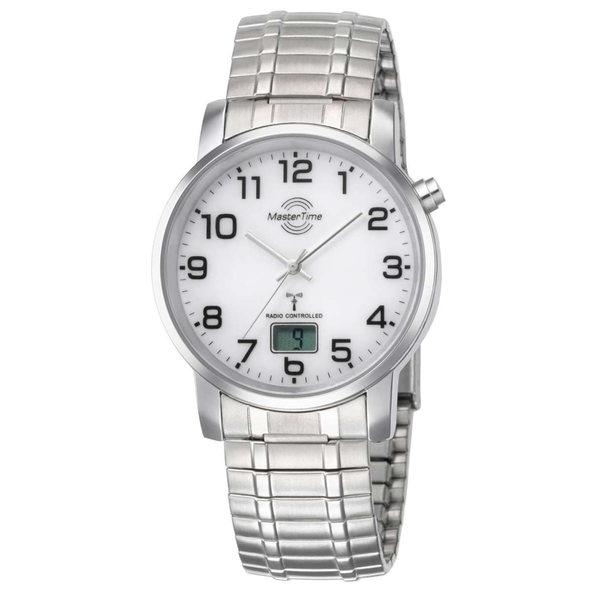 MASTER TIME Funkuhr MTGA-10306-12M, für Herren Basic mit Zugband