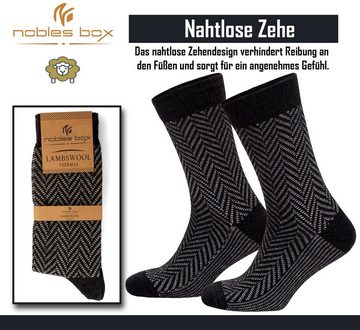 NoblesBox Norwegersocken Herren Wollsocken (Beutel, 2-Paar, 40-44 EU Größe) Herren Warme Socken, Herren Arbeitssocken