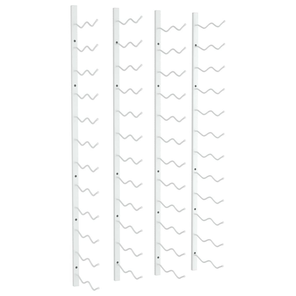 vidaXL Weinregal Wand-Weinregal für 24 Flaschen 2 Stk. Weiß Eisen, 1-tlg.