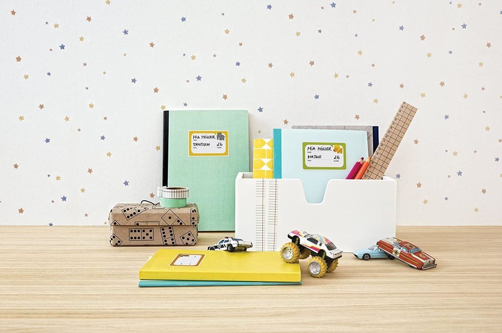 Avery Zweckform Etikettenpapier LIVING Kinder 16x Buch-Etiketten 47,5x73mm, Namens-Aufkleber Haushalts-Etiketten Sticker Heft Abgerundete Ecken – Bild 5 von 5