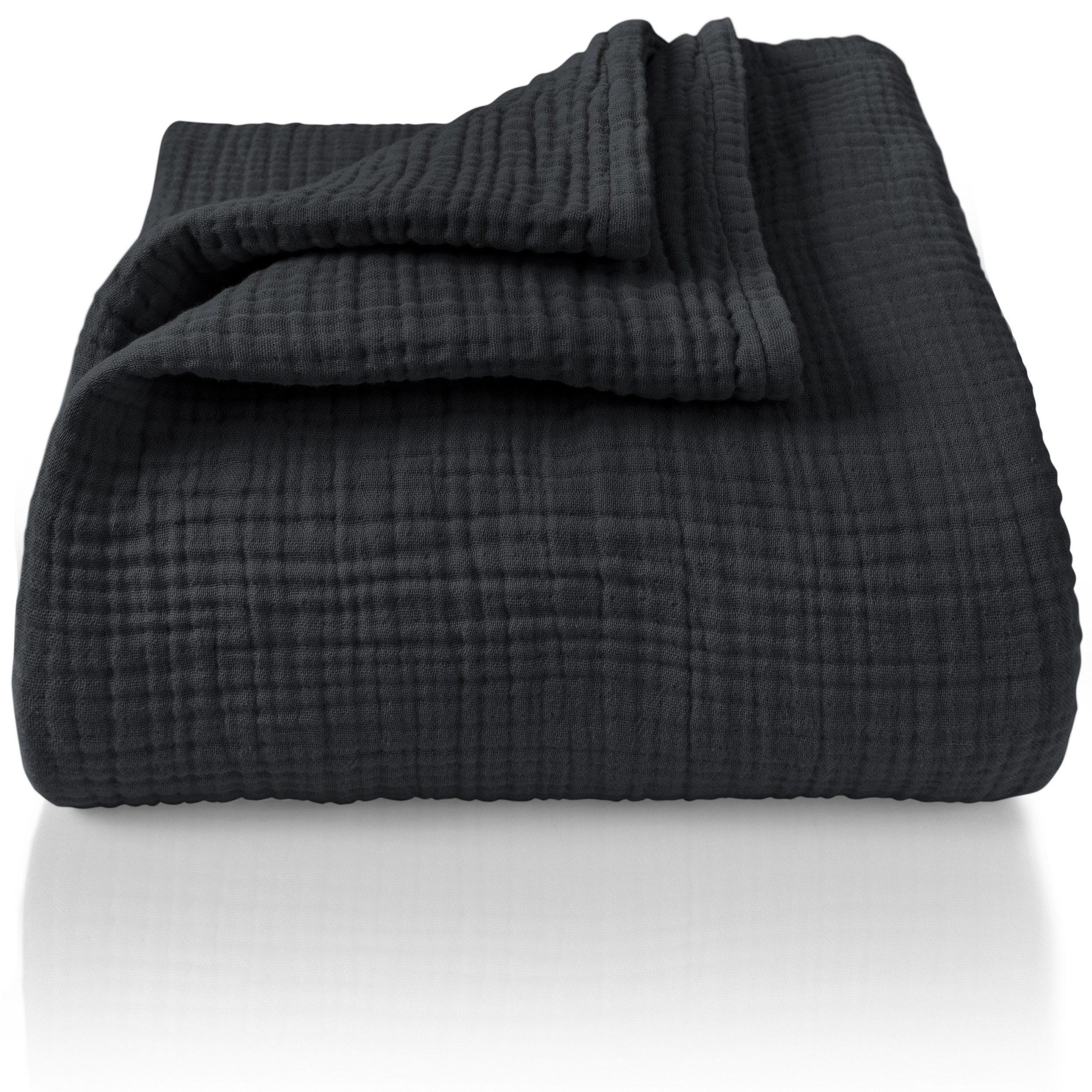 Laynenburg Tagesdecke Musselin aus 100% Baumwolle – Baumwolldecke, Kuscheldecke, Wohndecke als Sommerdecke, Bett-Überwurf, Couch-Überwurf, Sofa-Decke