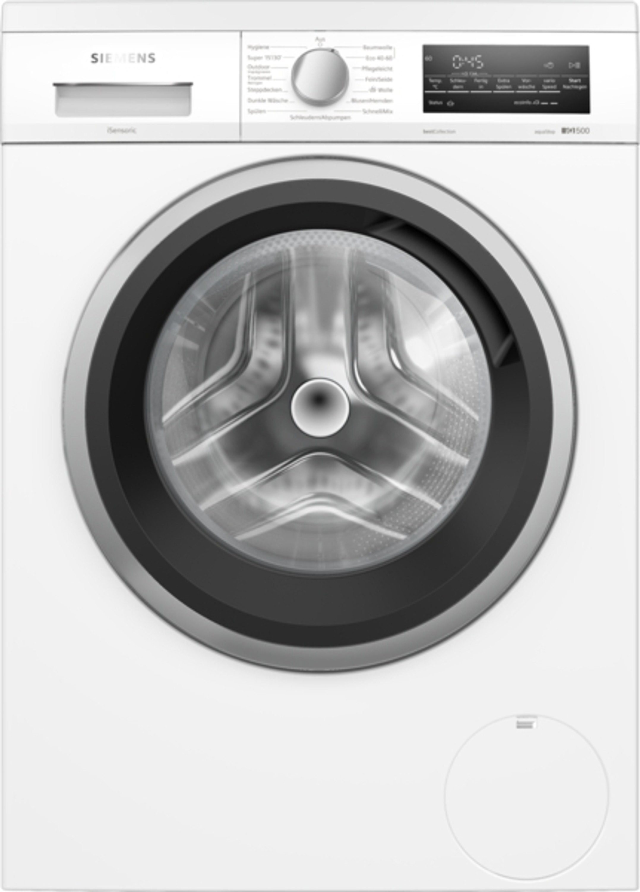 SIEMENS Waschmaschine iQ500 WU14UTG1, 8 kg, 1400 U/min, iQdrive, varioSpeed, Nachlegefunktion, softTrommel