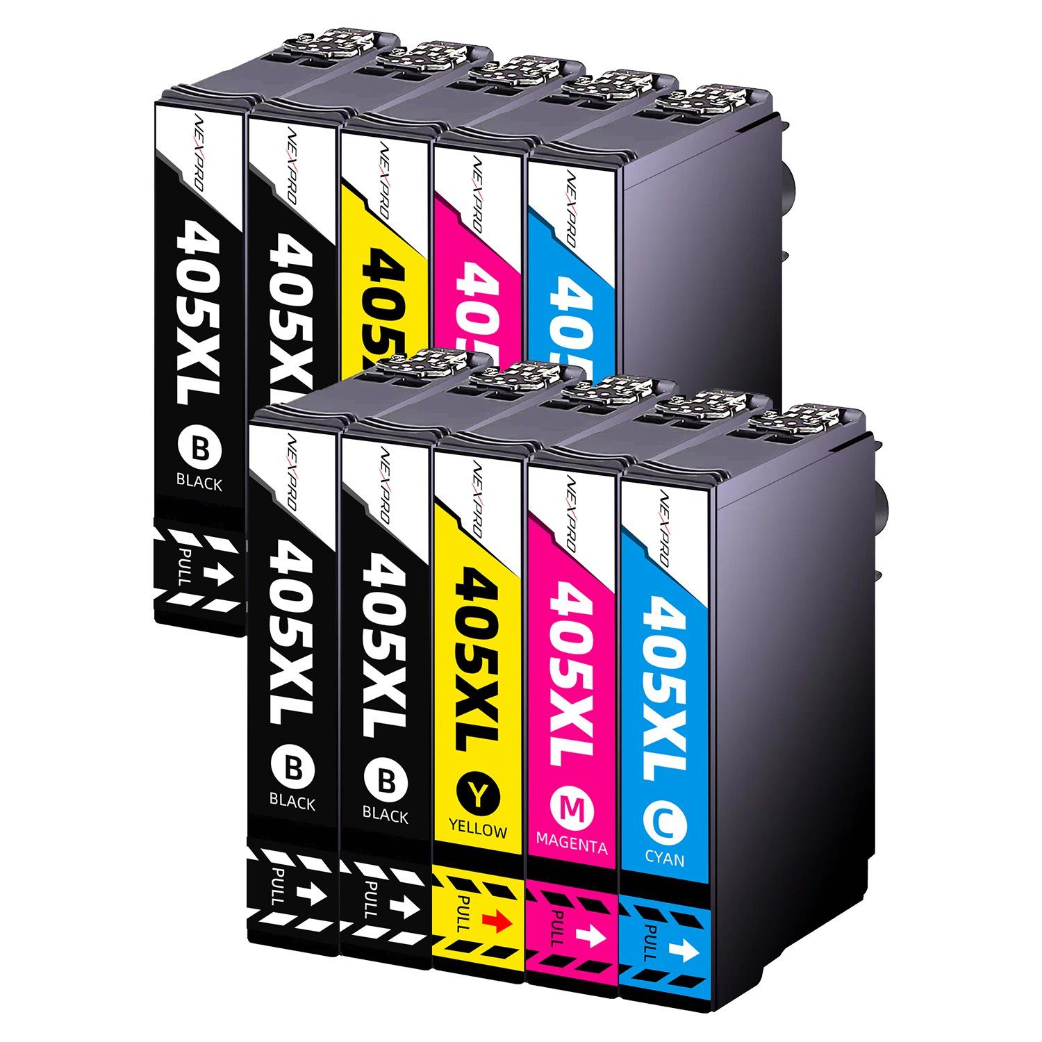 NEXPRO Epson 405XL Druckerpatronen für Pro WF 3820 3825 4830 DWF, 10er Tintenpatrone (Packung, Epson 405 XL C13T05G64010 WorkForce Pro WF 4820 3830 4825 7830)
