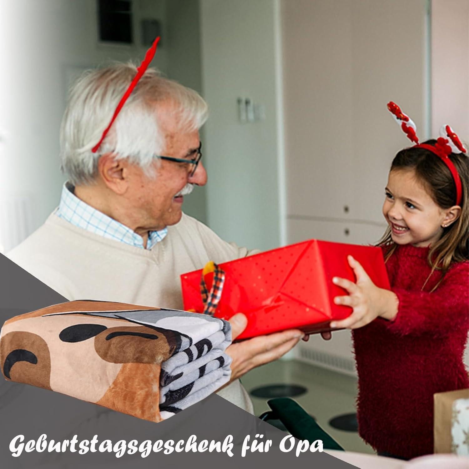 LuxusKollektion Badaccessoire-Set Kuscheldecke Opa Geschenk Geburtstag Weih günstig online kaufen