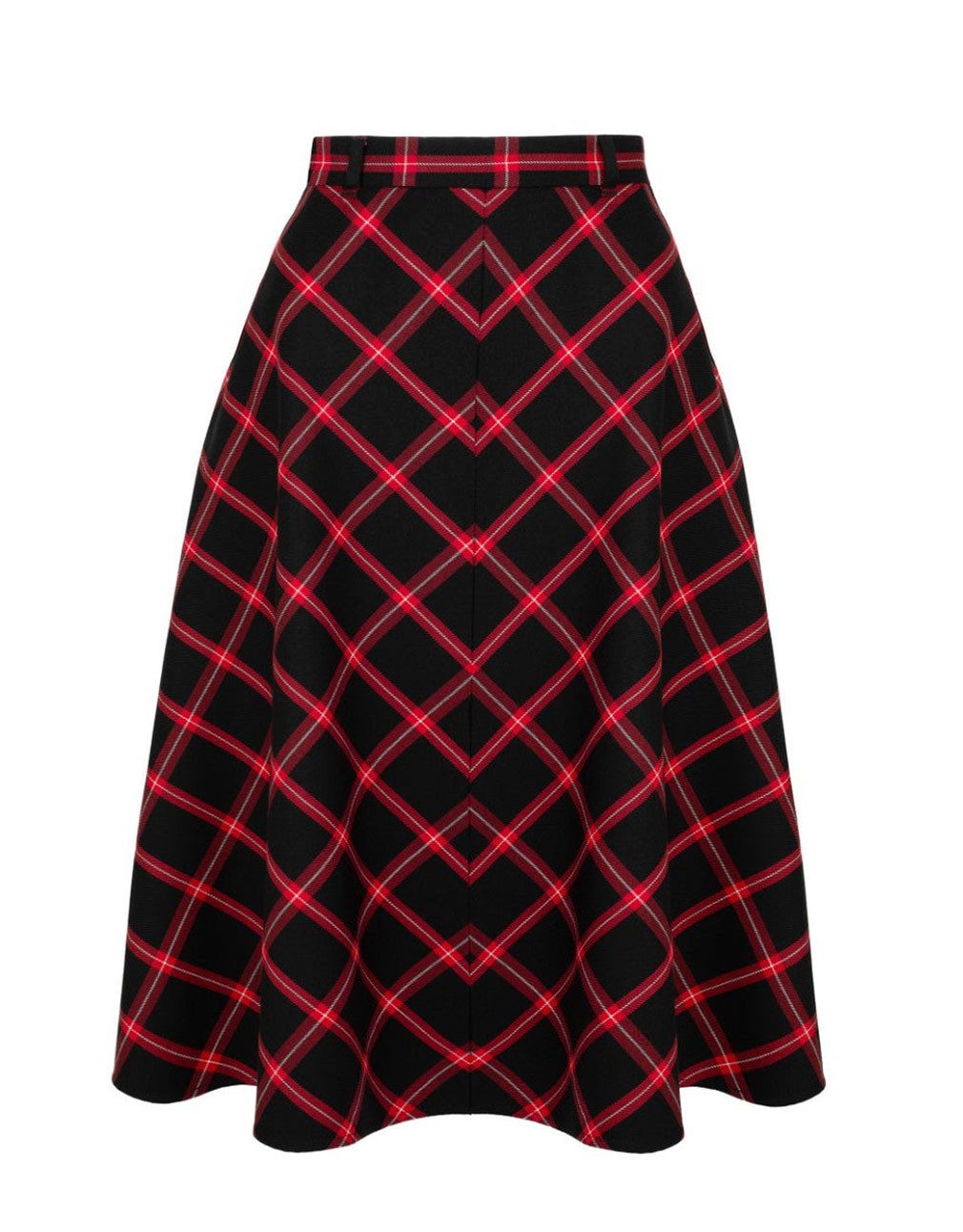 Hell Bunny A-Linien-Rock Janine Skirt Tellerrock Kariert Vintage Swing Retr günstig online kaufen