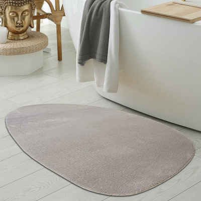 Teppich Ovaler Badezimmer Vorleger Teppich – schön weich – sand, Teppich-Traum, rechteckig, Höhe: 16 mm