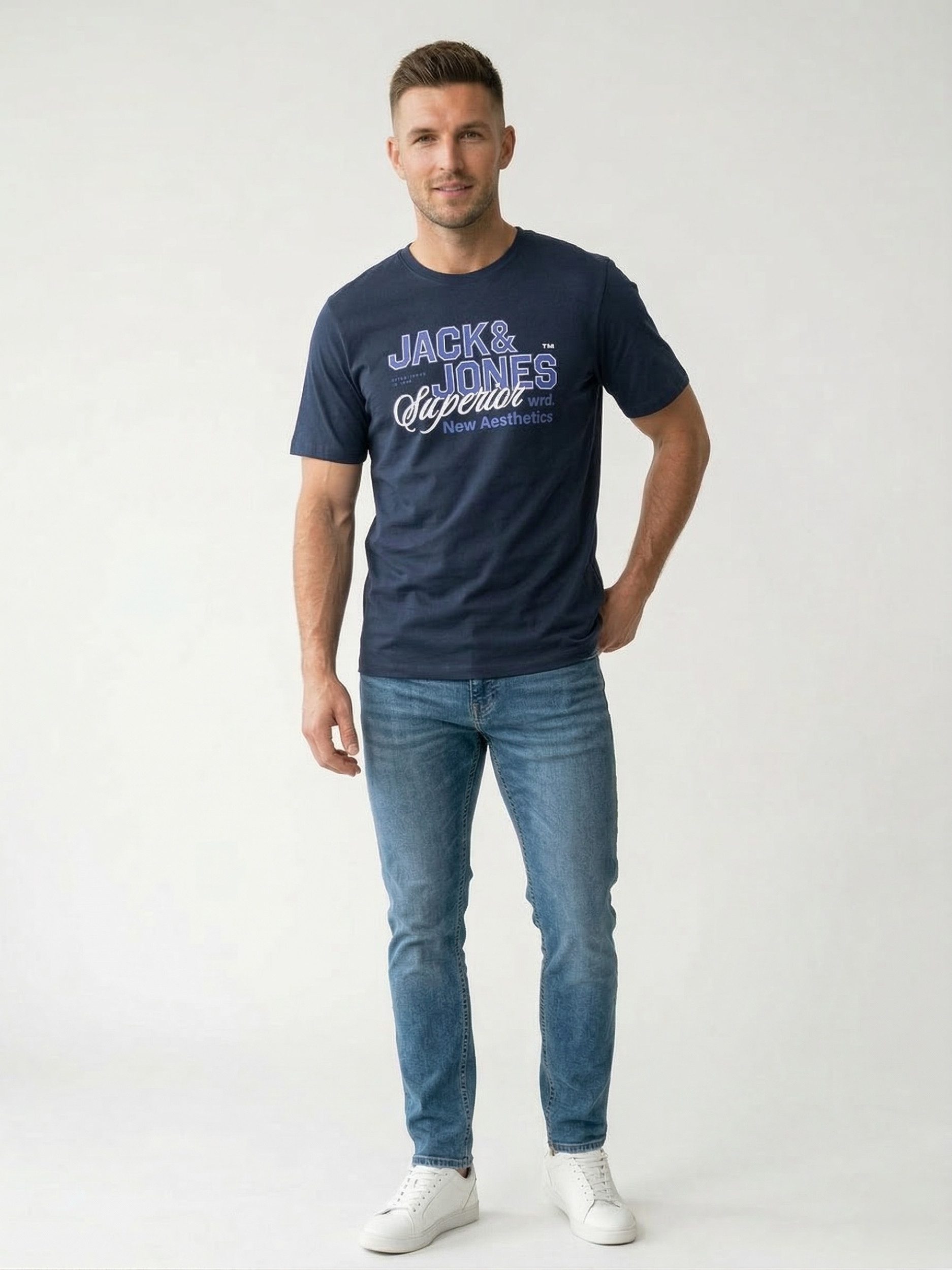 Jack & Jones Print-Shirt Jack & Jones Rundhalsshirt JJETHAN TEE SS CREW NECK 3PK MP NOOS – Bild 3 von 5