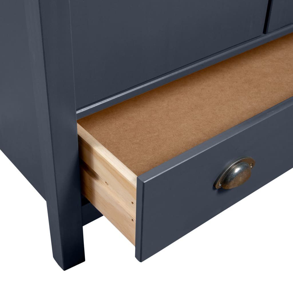 und Kleiderschrank Honigbraun Türen DOTMALL 2 mit aus Grau Drehtürenschrank Kiefer 89x50x170cm Massivholz