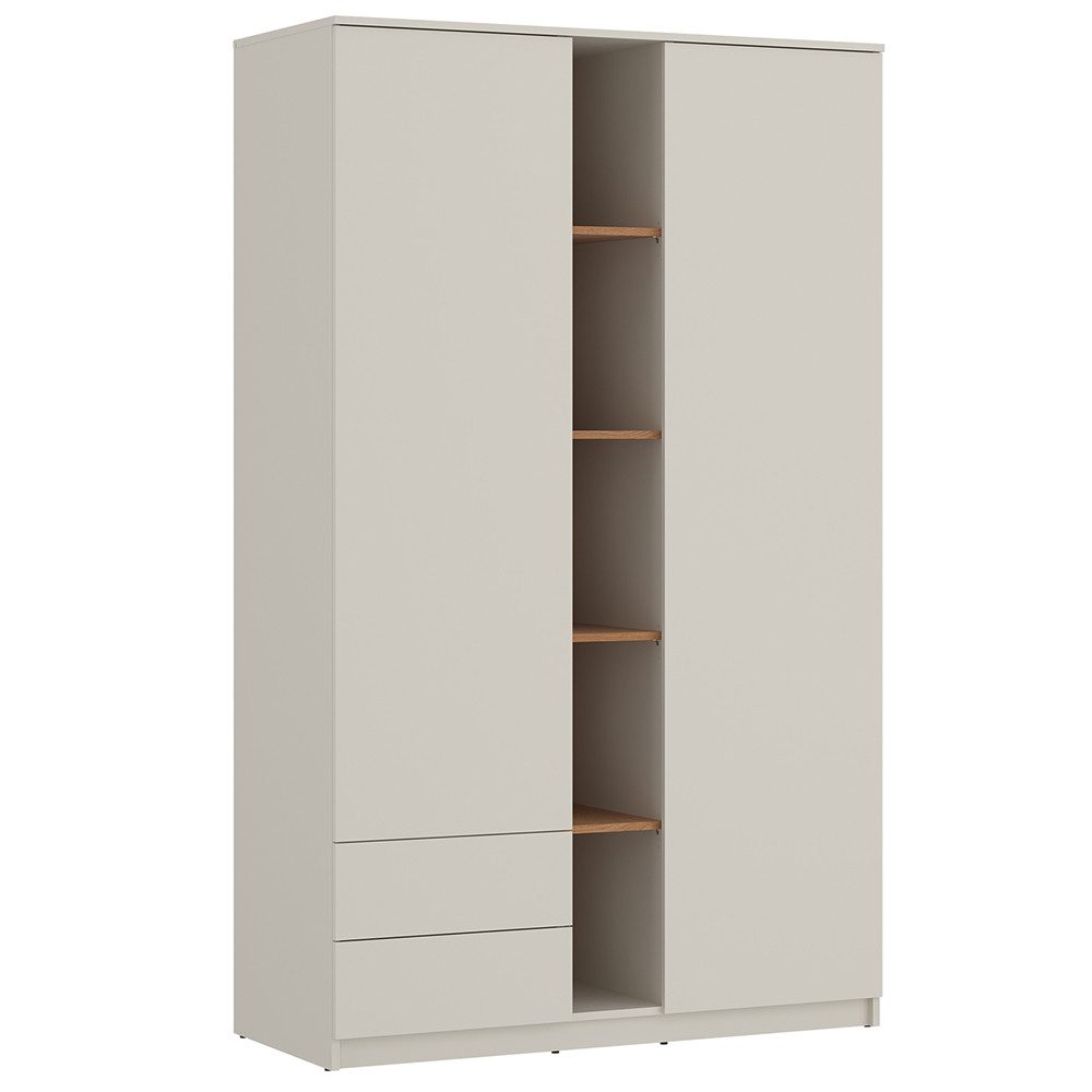 Lomadox Kleiderschrank FIER-129 Kaschmir mit Eiche, günstig online kaufen