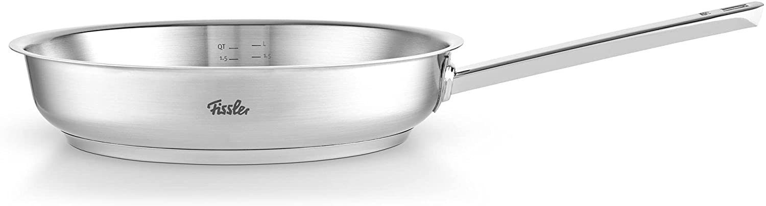 Fissler Bratpfanne ORIGINAL-PROFI COLLECTION® Edelstahl-Pfanne, Edelstahl 18/10 (1-tlg), mit breitem Schüttrand, Kaltmetallgriffen. Made in Germany