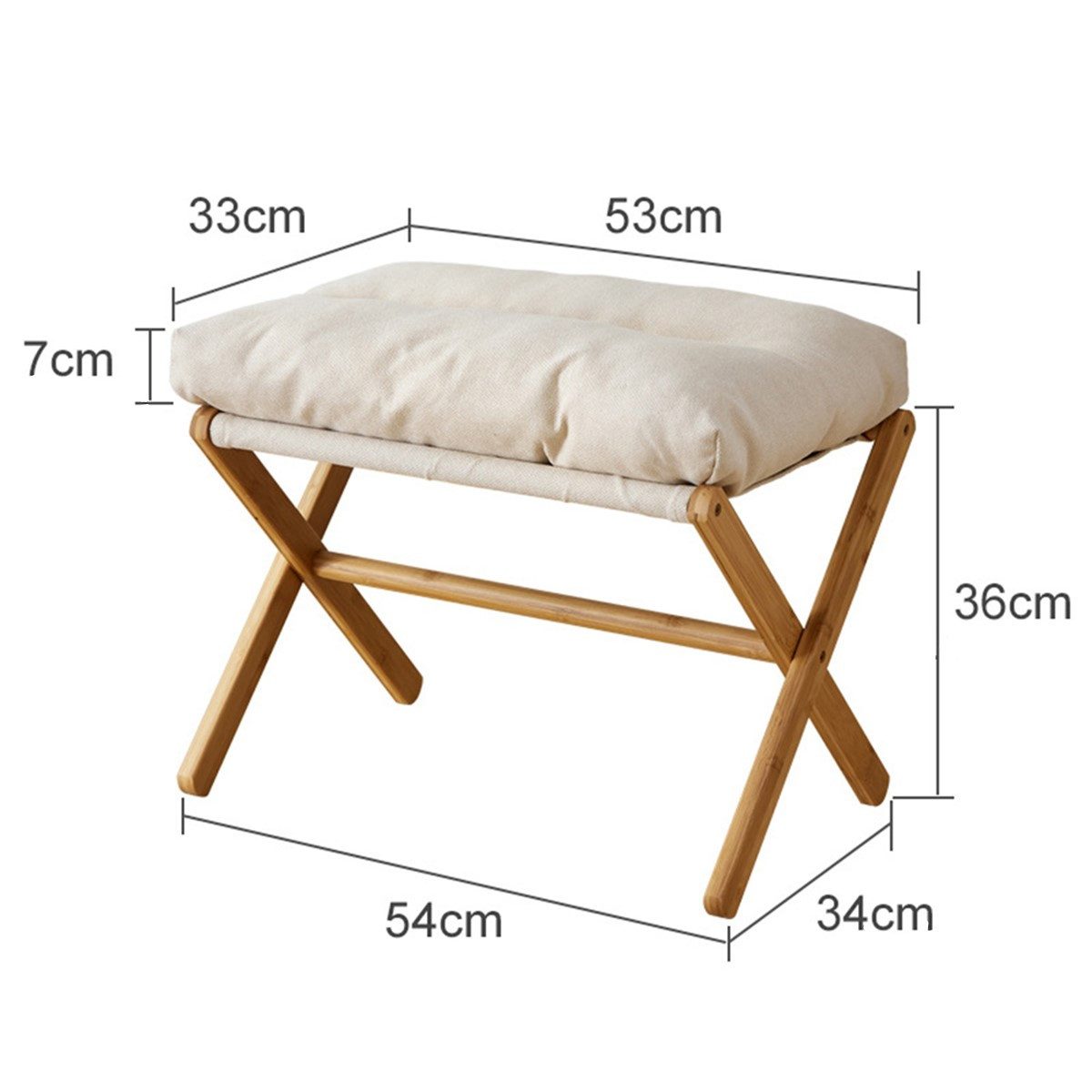 CHZIMADE Hocker Moderner Fußhocker-Stuhl, faltbarer Bambusstuhl fürs Wohnzi günstig online kaufen