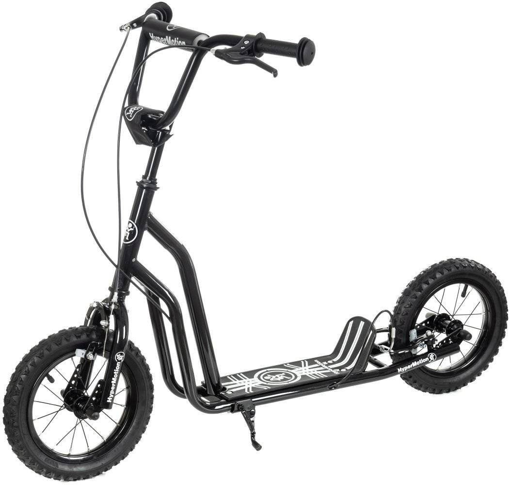 HyperMotion Scooter Tretroller VIVA 12 – Schwarz mit 30 cm Luftreifen, 15km – Bild 4 von 5