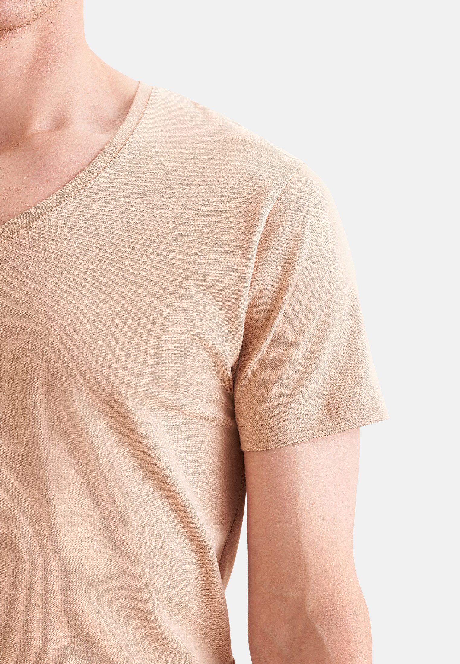 seidensticker T-Shirt 1/2 V-Neck Uni – Bild 4 von 5