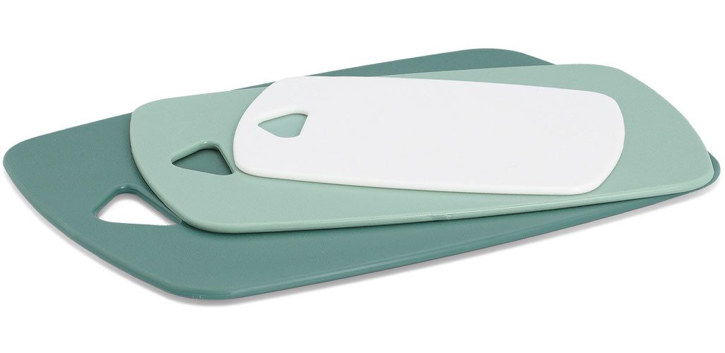 Zeller Present Schneidebrett Set aus Kunststoff, 3-tlg., Kunststoff, (Set, 3-St), hygienisch, kratzfest, flexibel