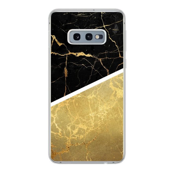 MuchoWow Handyhülle Marmor - Schwarz - Gold Phone Case Handyhülle Samsung Galaxy S10e Silikon Schutzhülle