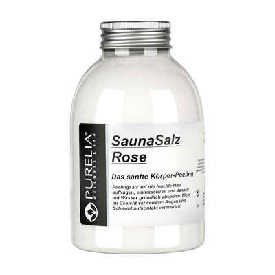 Purelia Sauna-Aufgussset PURELIA Sauna Salz Rose 650g Peelingsalz Sauna Salz Peeling