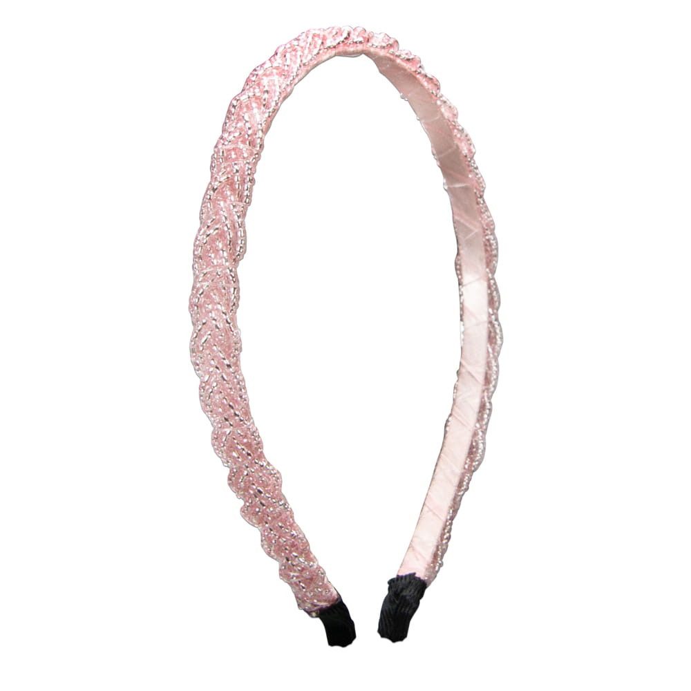 Alpenflüstern Haarreif Perlen-Haarreif Flechtoptik rosa-rose