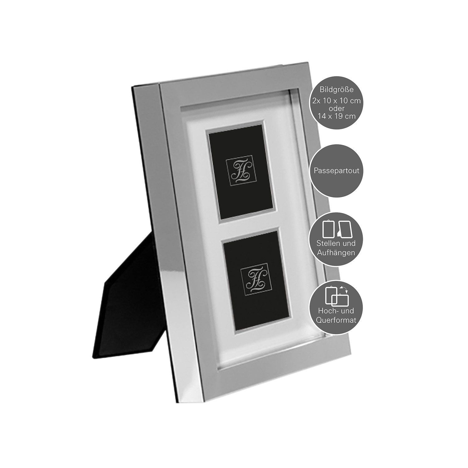 Fink Bilderrahmen NIKLAS Bilderrahmen - Glas/ Stahl/ versilbert - silberfarben, Fotowand - Bilderwand, Moderner Rahmen für Fotos & Bilder - Vielseitige Fotorahmen/Bildrahmen. € 49,95