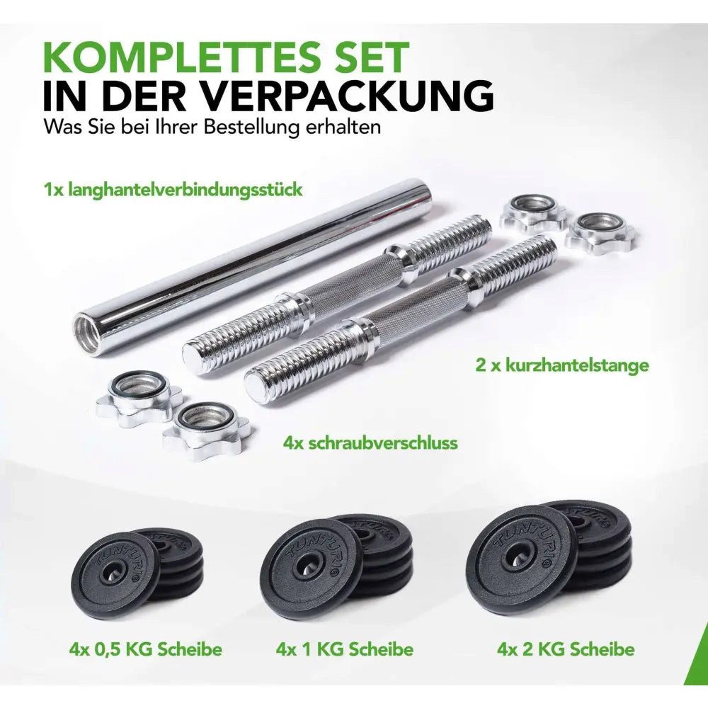 Sport-Knight® Langhantel Langhantelset 3-in-1, 20 kg, multifunktional einsetzbar, (3-in-1 Hantelset)