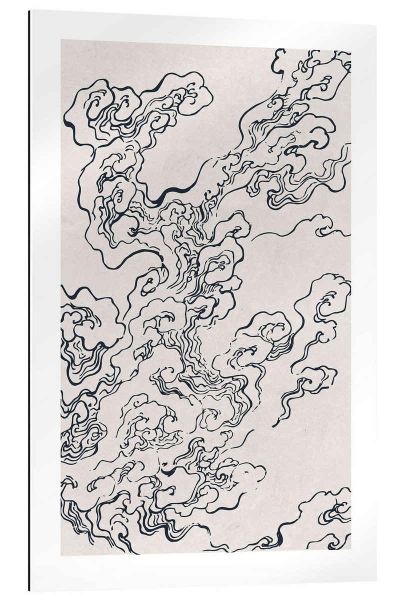 Posterlounge XXL-Wandbild Mori Yūzan, Wolken, Wohnzimmer Minimalistisch Illustration