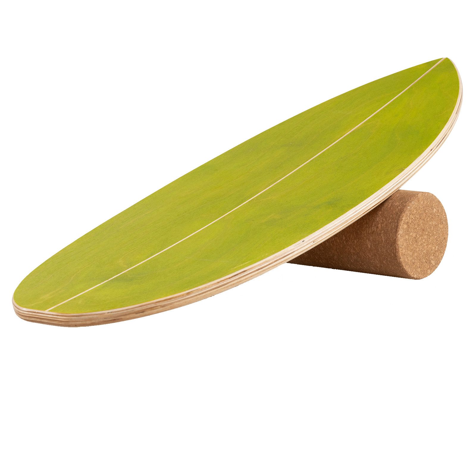 COSTWAY Balanceboard, Mit Korkrolle & Aufbewahrungsständer zum Trainieren