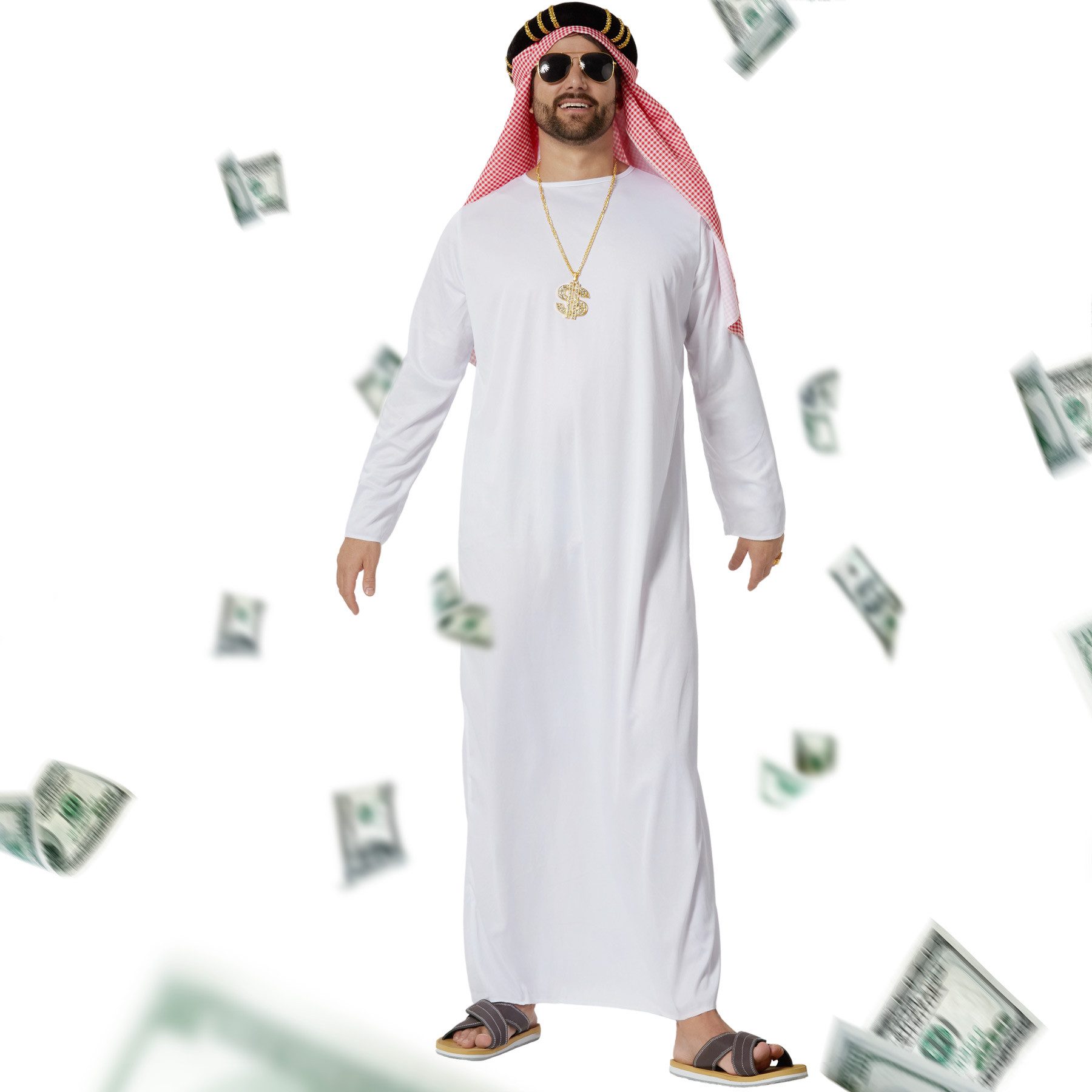 dressforfun Kostüm Herrenkostüm, Weißes Gewand mit passendem Kopftuch und K günstig online kaufen