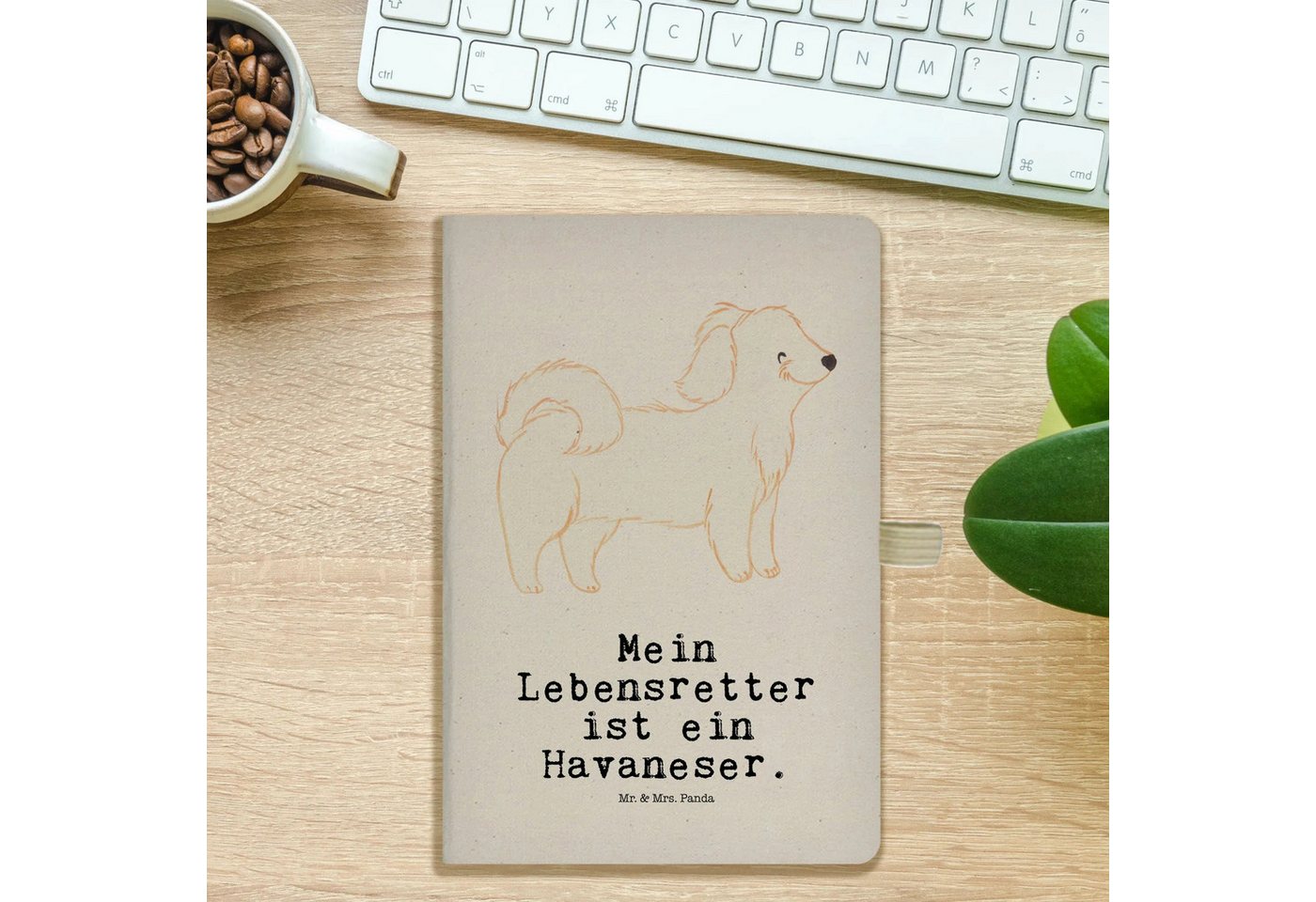 Thumbnail - Mr. & Mrs. Panda Notizbuch Havaneser Lebensretter - Transparent - Geschenk, Schreibheft A5, Bich Mr. & Mrs. Panda, Inspi...