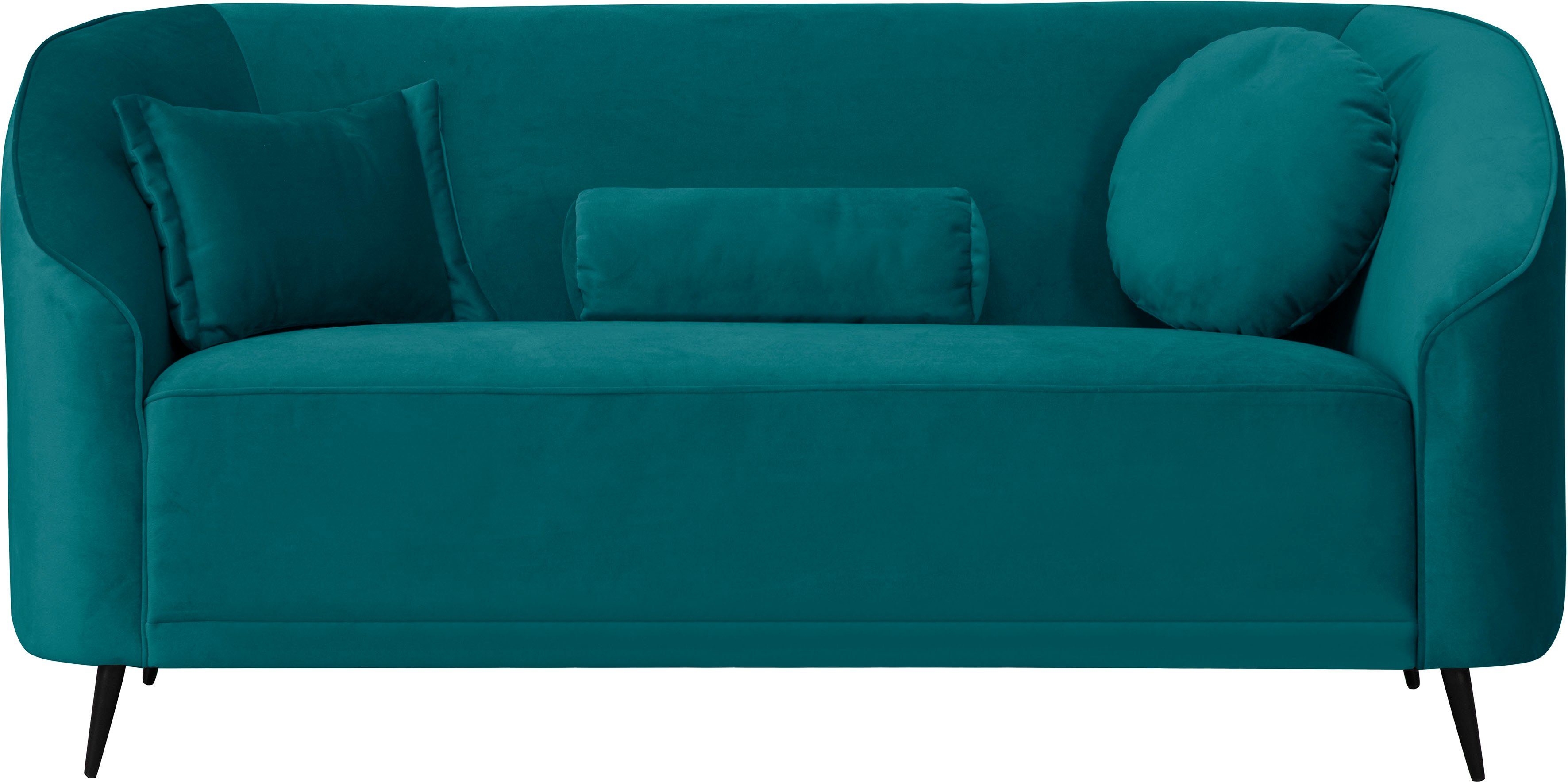 Home affaire 2-Sitzer Ashly, in 3 Bezugsvarianten, Bouclé, Samtoptik und Struktur weich.