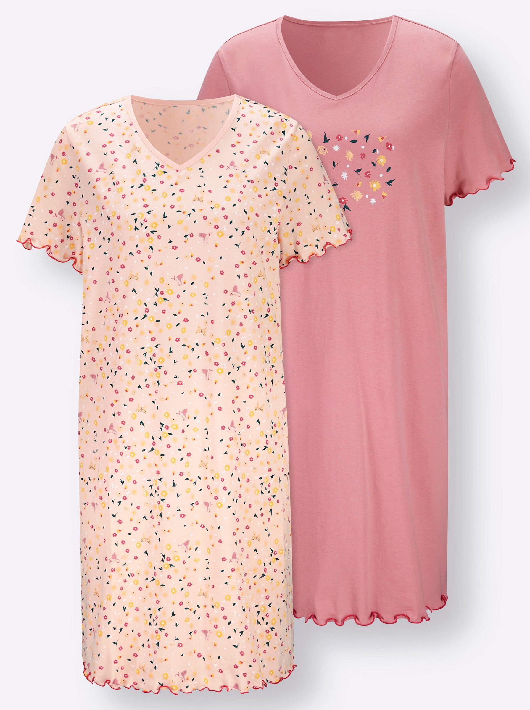 Witt Nachthemd Sleepshirts Kurzarm (2-tlg)