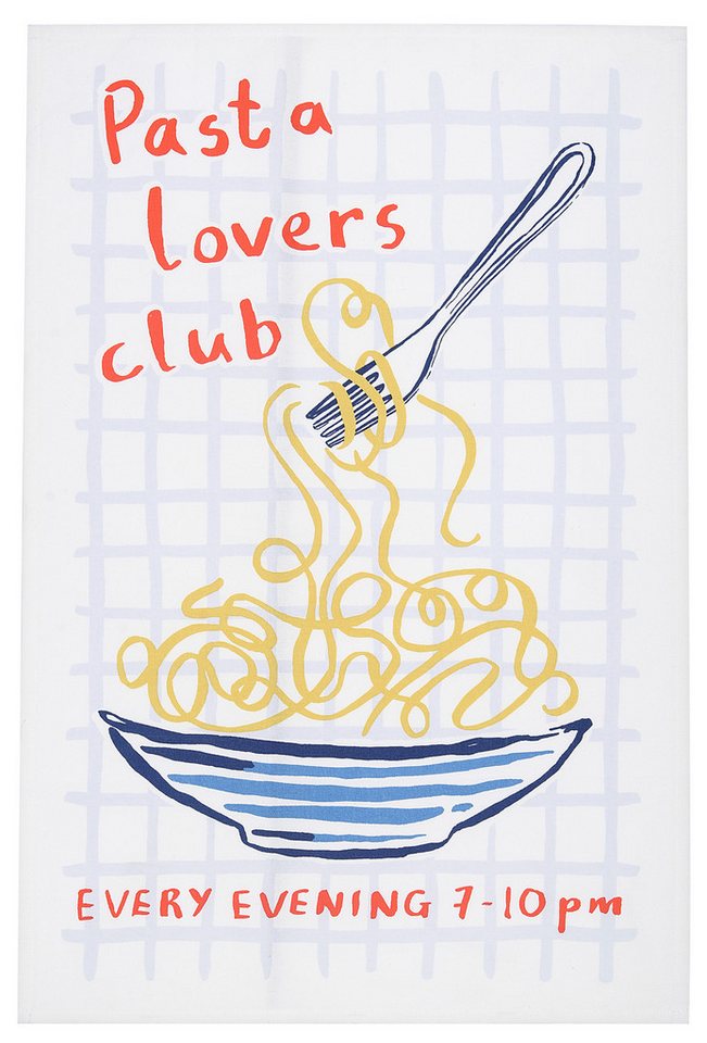 Ulster Weavers Geschirrtuch Pasta Lovers Club, (1-tlg., 1-teilig), 100% Baumwolle 48x74cm Küchentuch