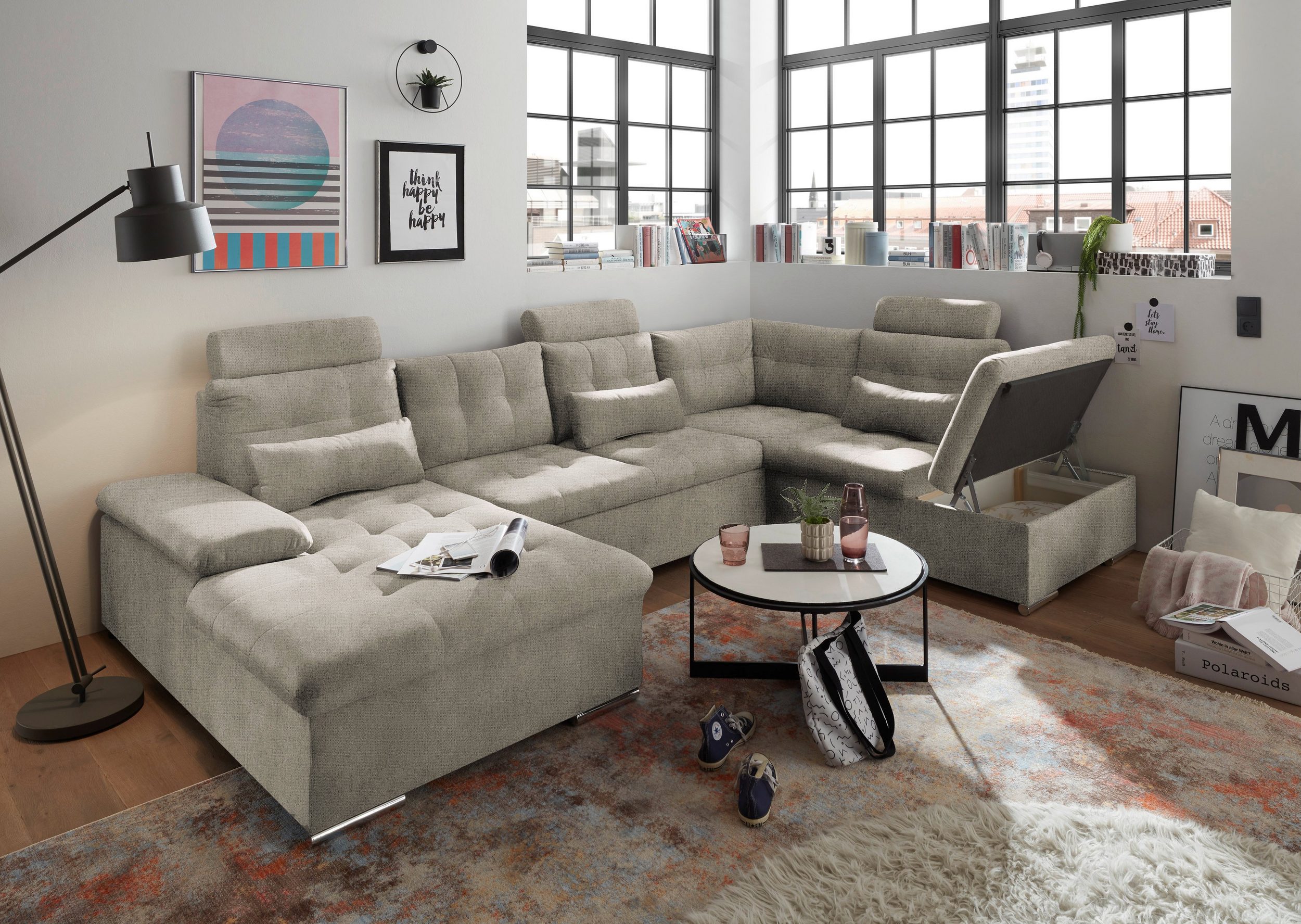 ED EXCITING DESIGN Wohnlandschaft Jakarta U-Form - Einrichtungsbeispiel