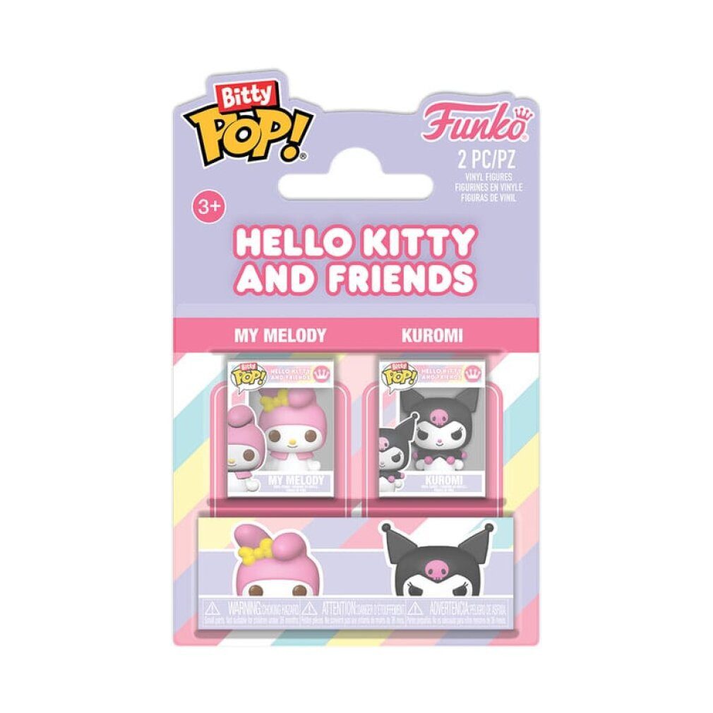 Funko Spielfigur Hello Kitty Bitty POP! Vinyl Figuren 2er-Pack My Melody&Kuromi 2 cm