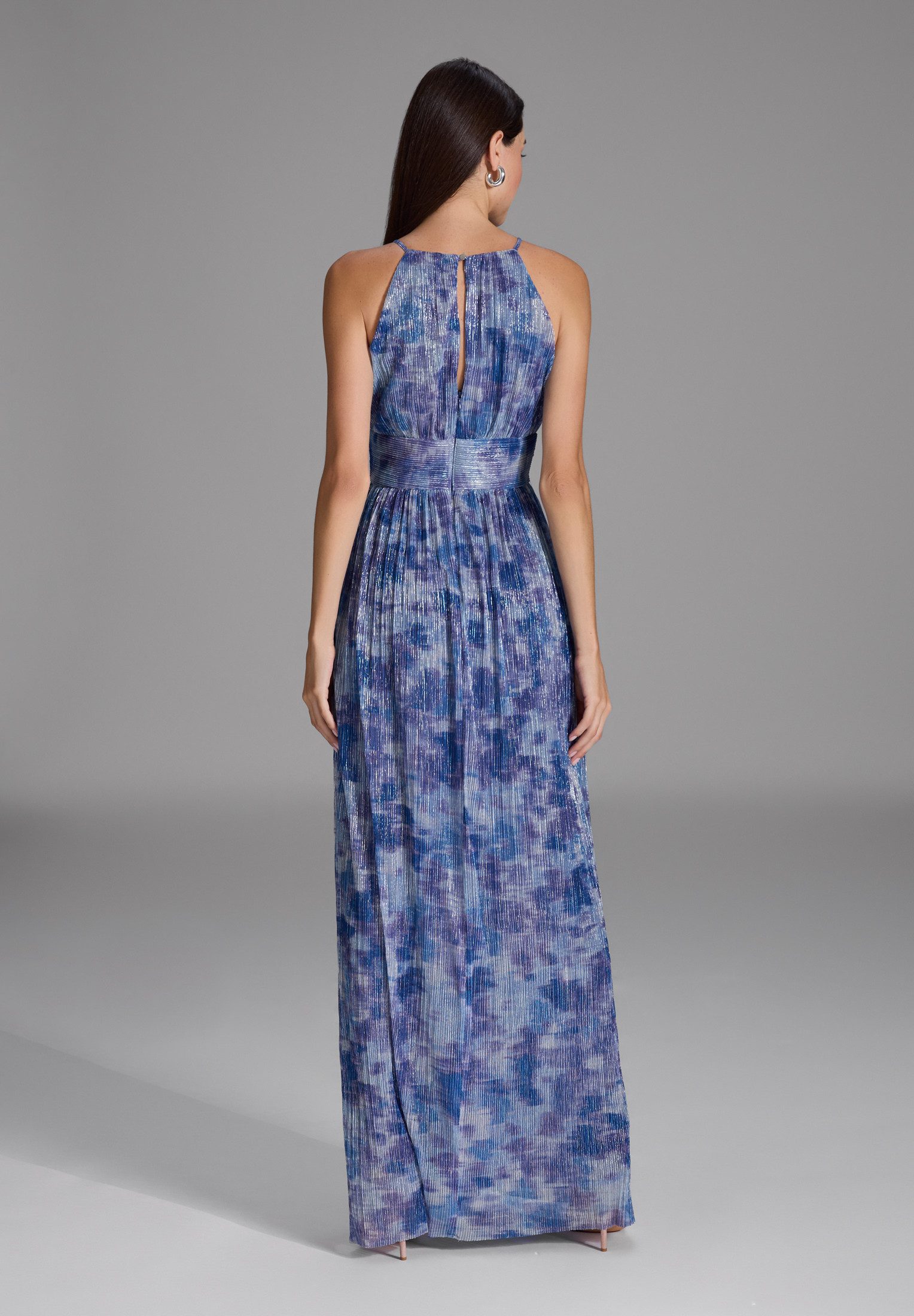 SWING Abendkleid - Abendkleid aus bedrucktem Plissee Jersey Taillierte Pass günstig online kaufen