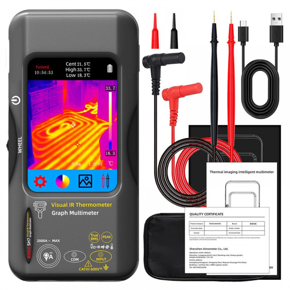 Multimeter Multifunktions-Messgerät mit Wärmebild und Touchscreen