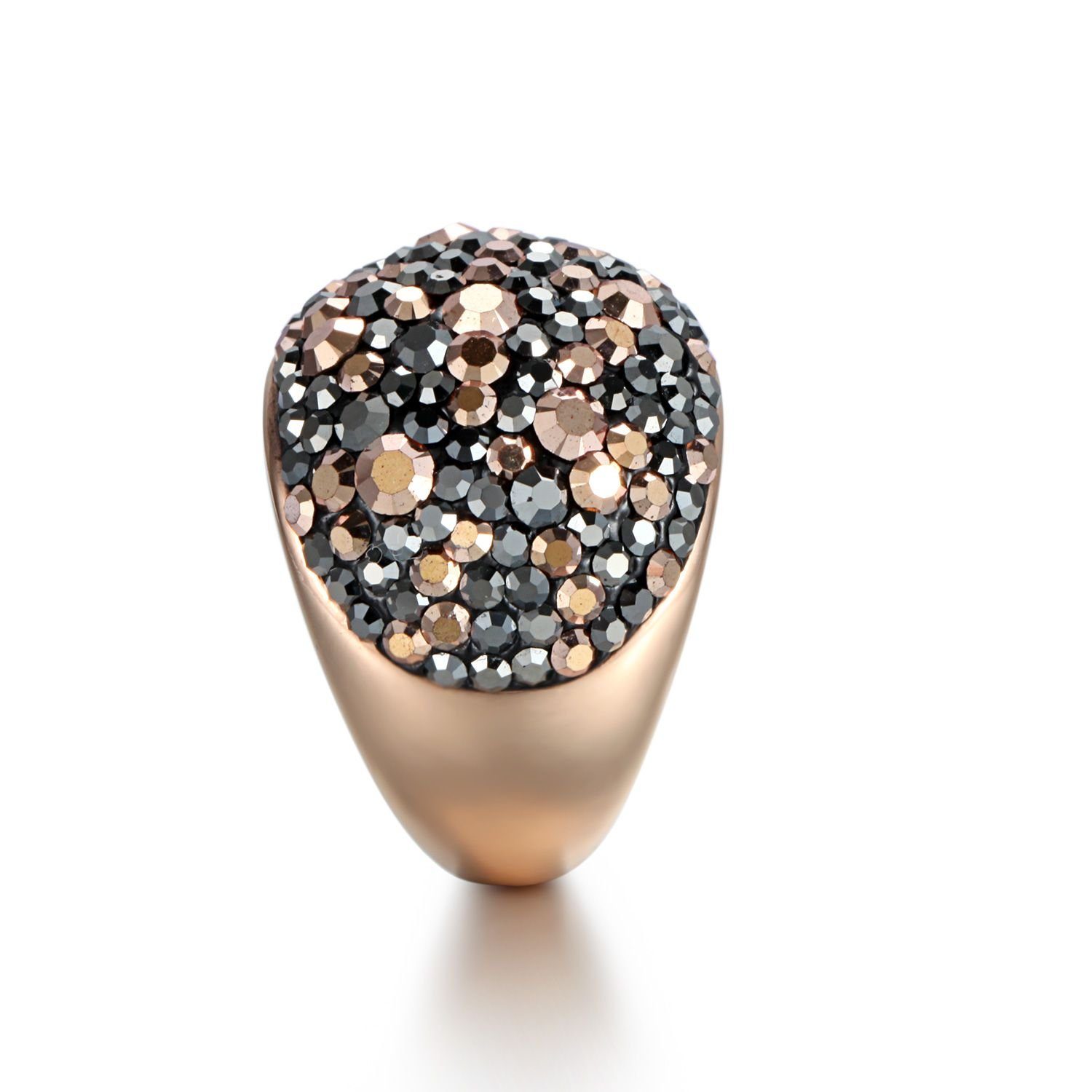 "BRILLO", Glamour Crystals mit Fingerring Zirkonia Ring Kingka