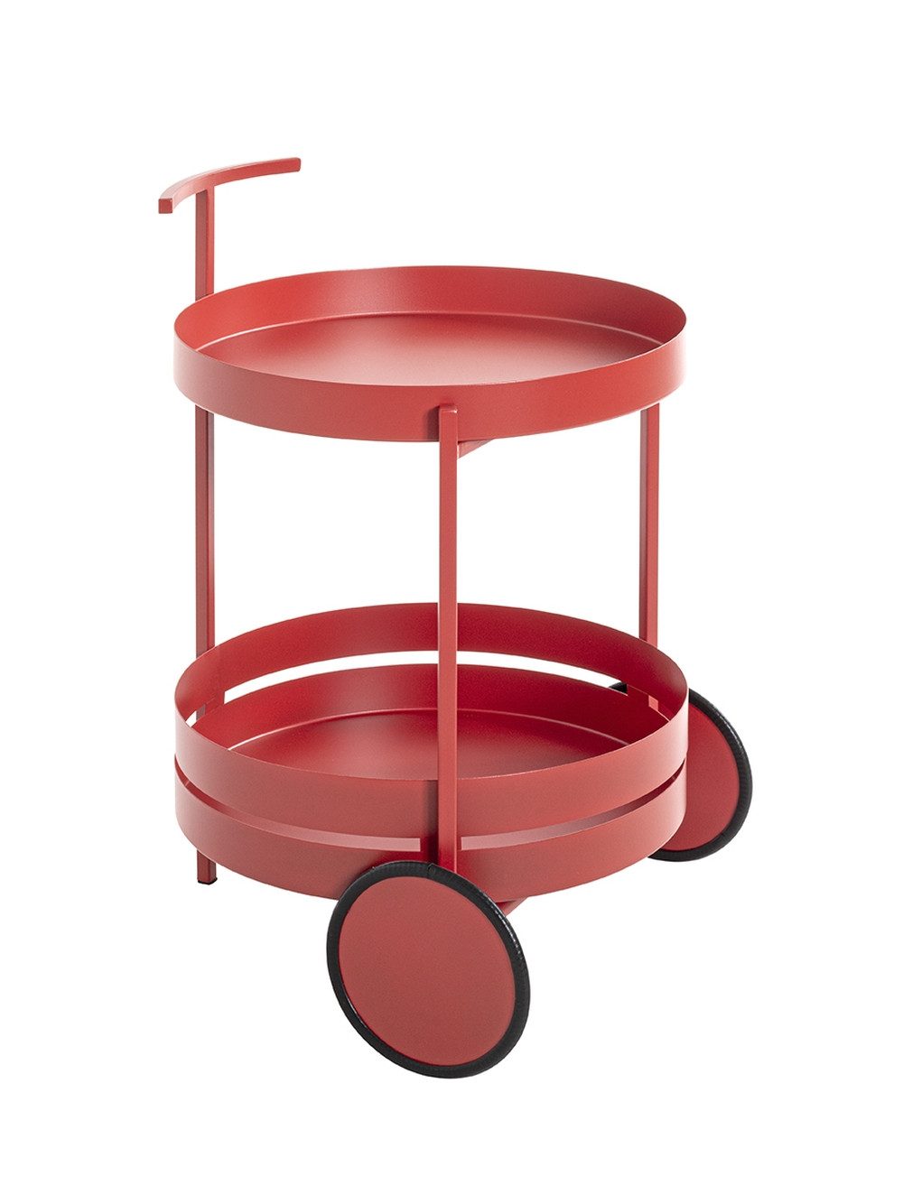 freiraum Servierwagen 37482, in Korallenrot, Metall - 62x42cm (HxD)
