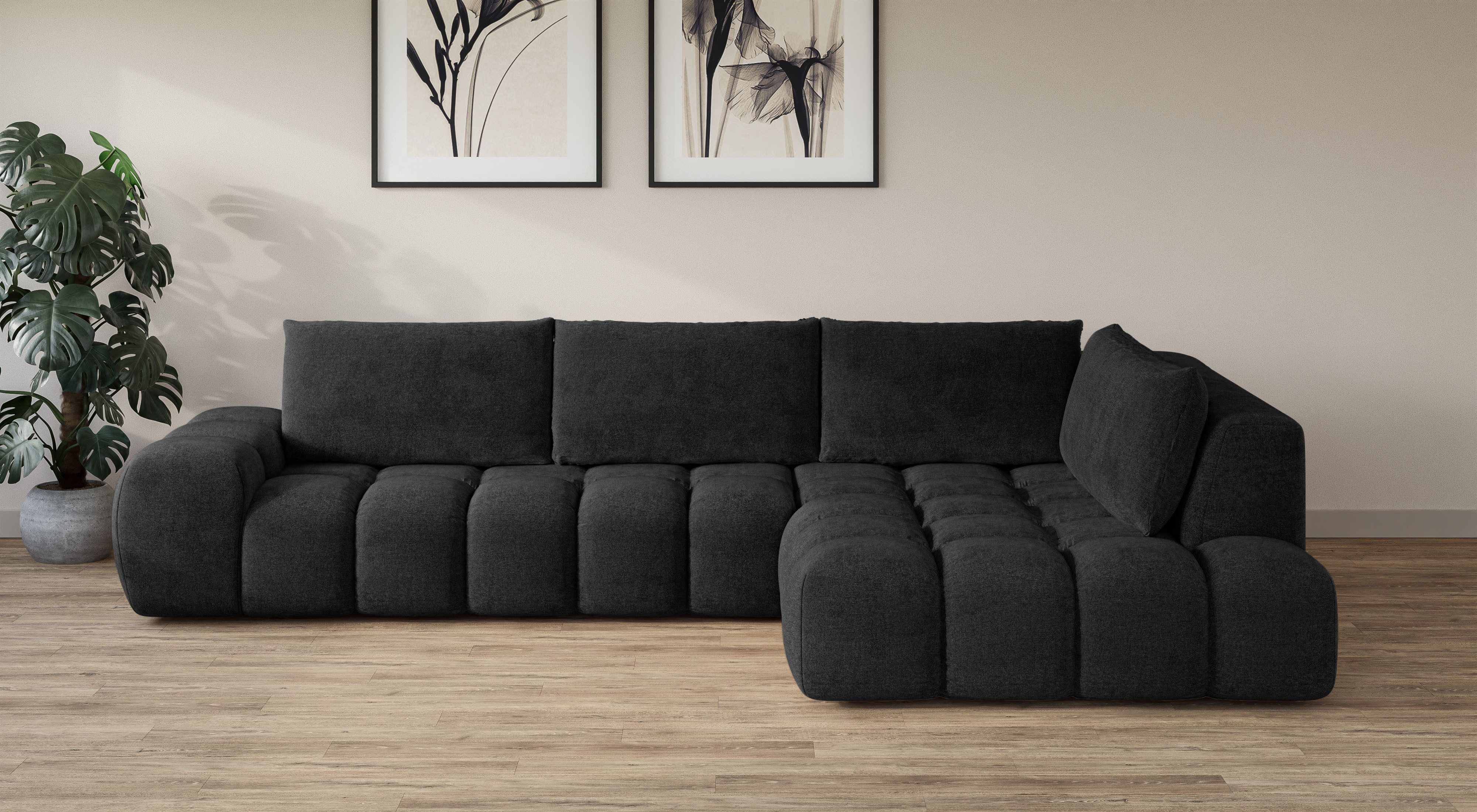 OTTO home Ecksofa "AZITA Designsofa, elegant und bequem L-Form, Bubble-Opti günstig online kaufen