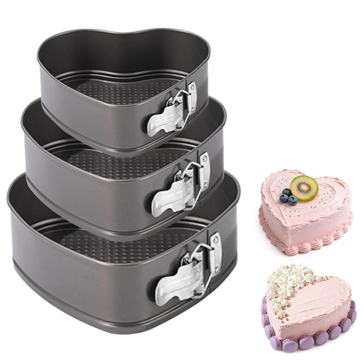 LuxusKollektion Herzkuchenform Herzbackform Set Edelstahl 3tlg. 20-24cm, (3-tlg)